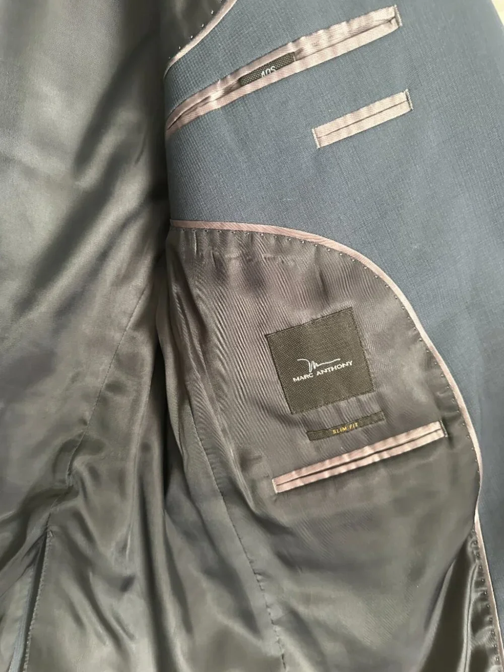 Mens Navy Blue Suit Coat